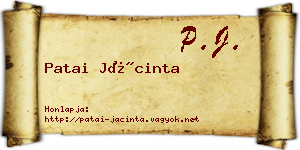 Patai Jácinta névjegykártya